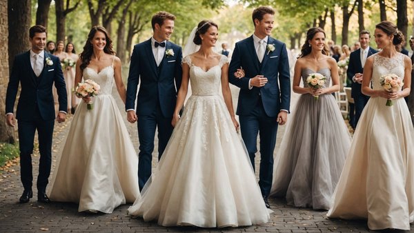 Robes et costumes de mariés tendance pour un mariage inoubliable